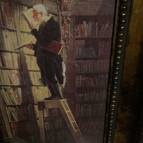 “THE LIBRARIAN”. Exquisite wall art. Formally in my library. Excellent condition - Picture 7 of 9